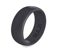 BULZi Wedding Bands Bulzi Â € « Masser Alliance confort silicone # 1 le plus confortable Ména € S Wedding Band Â € « Les Arêtes rondes avec sécurité Domed travail de conception flexible Size 9 (8mm Width Band ) Ardoise