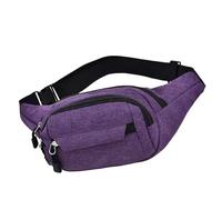 BUM BASS-Compact Waist Fanny Pack de transport mains libres | Fanny Pack léger avec sangle réglable | Sac de taille de trekking adapté pour les voyages, la course, les festivals, aubergine