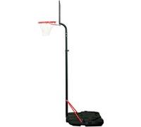 BUMBER Panier de Basket sur Pied Mobile Phoenix - Hauteur de 2 à 2m60- Pompe et Ballon inclus Noir