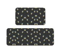 Bumble Bees Lot de 2 tapis de cuisine antidérapants pour évier, buanderie
