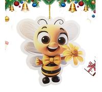 Bumble Christmas Ornaments - Honey Bee Decoration, Acrylic Seasonal Pendant, Farmhouse Window Decor, Bright Sun Catcher Accent, Decorative Holiday Hanging Piece | Creative Ornament for Garden