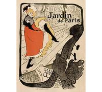 Bumblebeaver Gardens Paris Jane Avril Toulouse- Lautrec France Vintage Poster Art Print Jardin Ancien Affiche Impression d'art