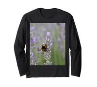 Bumblebee On Lavender Close Up Photographie Manche Longue