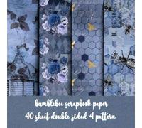 bumblebee scrapbook paper 40 sheet double sided 4 pattern: decorative honey bee paper for scrapbooking & origami & invitation & gift wrapping & bookbinding
