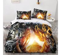Bumblebee Transformers Housse De Couette Film Character Parure De Lit Double£¿Xcm£© Avec Fermeture ¿¿Clair - Film Character De Housse Couette Avec Assort