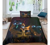 Bumblebee Transformers Housse De Couette Film Character - Parure De Lit Single£¿Xcm£© Avec Fermeture ¿¿Clair Sets De Housse Couette En Microfibre Avec As