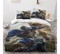 Bumblebee Transformers Housse De Couette Parure De Lit King£¿Xcm£© Microfibre Film Character Couette Avec Fermeture ¿¿Clair + Taies D'oreiller Assortie