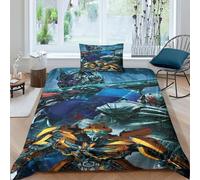 Bumblebee Transformers Housse De Couettes Parure De Lit Single£¿Xcm£©, Pi¿¿Ces Microfibre Film Character Ensemble De Literie Avec Housses De Couettes A
