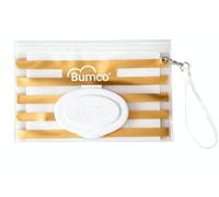 Bumco Distributeur de lingettes humides, pochette réutilisable et rechargeable, organiseur pour voyage, pochette de transport, cadeau de bébé unique pour fille/garçon, (doré)