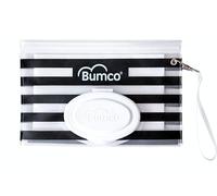 Bumco Distributeur de lingettes humides, pochette réutilisable et rechargeable, organiseur pour voyage, pochette de transport, cadeau de bébé unique pour fille/garçon, noir