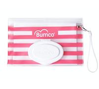Bumco Distributeur de lingettes humides, pochette réutilisable et rechargeable, organiseur pour voyage, pochette de transport, cadeau de bébé unique pour fille/garçon, rose