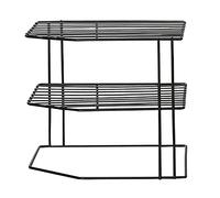 Bumdenuu 1 PièCe SéRie Niveau Armoire éTagèRe D'Angle Multi-Usages Organisation Support pour Tasses Vaisselle Placard -Manger Cuisine Organisateur Noir