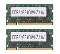 Bumdenuu 2 PièCes DDR2 4GB 800Mhz Ordinateur Portable Ram PC2 6400 2RX8 200 Broches SODIMM pour MéMoire D'Ordinateur Portable AMD