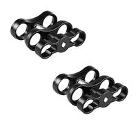 Bumdenuu 2 PièCes SéRies pour SéRie PlongéE 2 Trous Pince Papillon Standard Longue Pince à Billes Support PlongéE CaméRa Bras Double Pince à Billes