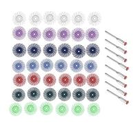 Bumdenuu 50 pièces 1 pouce Kit de poils radiaux Brosse abrasive Roue de polissage avec détail de vide de 3 mm pour accessoires d'outils rotatifs