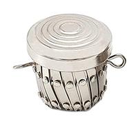 Bumdenuu à Finition Ronde MatéRiel pour Cadre de Sac à Main PièCes pour Sac à Embrayage pour Cadre Fermoir Cylindre à PièCes Accessoires pour Sac à Main (Argent)