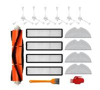 Bumdenuu Accessoires pour pièces d'aspirateur D9, comprennent 1 principale, 6 brosses latérales, 4 filtres, 4 chiffons pour vadrouille, 2 brosses de nettoyage