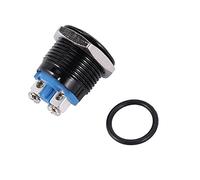 Bumdenuu Bouton Poussoir Interrupteur Noir 16mm 12V Pour Voiture
