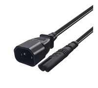 Bumdenuu Câble Adaptateur de Convertisseur IEC 3 Broches C14 Mâle à C7 pour PDU (2.0M)