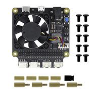 Bumdenuu Carte D' de Gestion de L'Alimentation X735 V3.0 pour RaspberryPi 4B X825 NAS 2.5 Pouces SATA Disque Dur SSD Carte D' d'alimentation