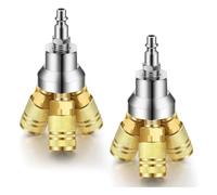 Bumdenuu Compresseur d'air répartiteur de collecteur d'air à 3 voies, câble de sortie industrielle à 4 ports avec 3 coupleurs en acier et prise NPT mâle de 1/4