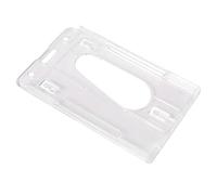 Bumdenuu Couverture de Carte en Plastique Dur Vertical Etui de la Carte d'identite ID Transparent 10 x 6cm