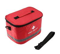 Bumdenuu Ensemble de Secours Extérieure Sac de Camping Sportif Sac de Survie d'urgence Médicale À Domicile Sac À Bandoulière avec Symbole de Croix Frappant en Nylon Rouge