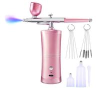 Bumdenuu Kit de compresseur de brosse à air rechargeable, outil de pulvérisation de brosse à air, machine d'hydratation profonde d'oxygène et d'eau pour tatouages d'art d'ongles