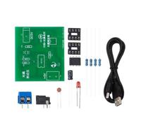 Bumdenuu Kit de testeur d'optocoupleur 555, plaque de circuit d'application, pratique de soudage, kit de pièces de rechange électroniques DIY avec câble CC