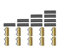 Bumdenuu Kit d'écrous de connecteur de câble de calibre 10 AWG de 10 pièces, terminal de connexion de câblage rapide de 60 A avec vis et tube thermorétractable