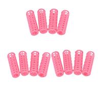 Bumdenuu Lot de 12 rouleaux de bigoudis en plastique de couleur rose pour bricolage coiffure