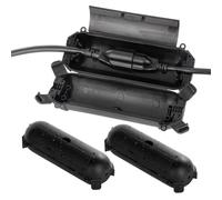 Bumdenuu Lot de 4 couvercles de sécurité pour câbles d'extension extérieurs, boîte de connexion électrique résistante aux intempéries, compartiment réglable, protection