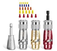 Bumdenuu Outil pour dénuder et tordre les câbles, pince à dénuder électrique, outil pour tordre les câbles pour perceuse avec 25 écrous de connecteurs de câbles