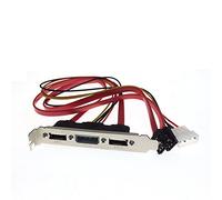 Bumdenuu PC Bricolage SATA vers ESATA et 4Pin IDE Molex Power PCI Fente de Support Câble Pleine Hauteur pour Disque Dur Externe