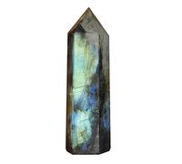 Bumdenuu Pierre de Lune Colonne de Cristal Naturel Labradorite Quartz ObéLisque Colonne de Cristal Baguette Point Pierre de GuéRison DéCor à la Maison 7-8 Cm