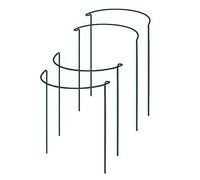 Bumdenuu Piquet de Support de Plantes, 4 Packs de Supports de Plantes de Jardin en MéTal Demi-Rond, Anneau de Support de Plantes de Jardin Vert, Supports de Bordure de Jardin