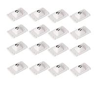 Bumdenuu Roues -AdhéSives 16 PièCes pour BoîTes de Rangement Roulettes à Billes en Acier Inoxydable à Rotation à 360 DegréS 4,5 X 2,8 Cm (Blanc)