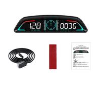 Bumiva Affichage Tête Haute HD pour Voiture OBD2 GPS Smart HUD Auto, Compteur de Vitesse Numérique RPM, Tension, Affichage D'Alarme de Sécurité