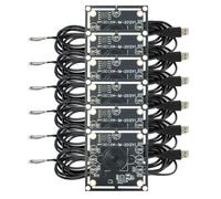 Bumiva Nouveau Module de Caméra 100 Degrés 6 Pièces 1MP OV9732 1280x720 USB Pilote Gratuit Mise au Point Manuelle, avec Câble de 2 Mètres pour WinXP/7/8/10