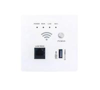 Bumiva Routeur WiFi 2.4Ghz 300Mbps avec Prise USB Intelligente, Prise RJ45, Point D'Accès (AP), Relais, Panneau Encastré dans Le Mur