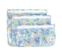 Bumkins Disney - Trousse de toilette approuvée par la TSA, sac à fermeture éclair, taille quart conforme aux compagnies aériennes, côtés transparents, sac à langer, maquillage, accessoires, emballage,