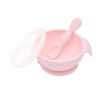 Bumkins - Ensemble de premier repas en silicone - Rose