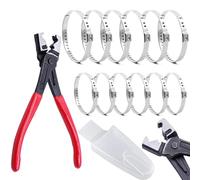 bumnay Kit de 13 outils de serrage pour joint de coffre CV, arbre d'entraînement réglable en acier inoxydable (6 petits, 6 grands) avec pince de serrage pour la plupart des voitures