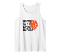 Bump Set Spike Repeat Funny Volleyball Player Coach Débardeur