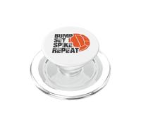 Bump Set Spike Repeat Funny Volleyball Player Coach PopSockets PopGrip pour MagSafe