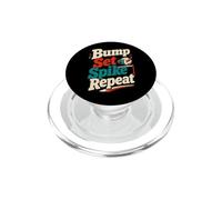 Bump Set Spike Repeat Volleyball Humour PopSockets PopGrip pour MagSafe