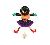 Bump The Witch Into The Tree For Halloween Decorations Crashed Witch Accessories For Outdoor Halloween Decor Tree Porch Party Supplies Pearl String Beads Garland Beads Garland Beads (D, taille unique)