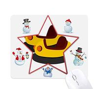 Bumper Car Amusement Park Illustration Christmas Snowman Family Star Mouse Pad