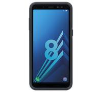 BUMPER - Coque de protection pour téléphone portable - robuste - silicone, polycarbonate - noir - pour Samsung Galaxy A8 (2018)