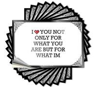 Bumper Cozy Gifts Autocollant imperméable pour usage scientifique Inscription I Love You Not Only for What You are But for What Im Door 12 x 18 cm